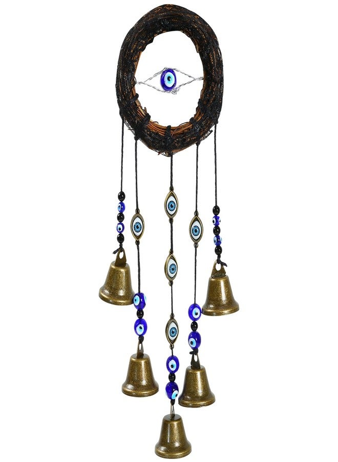 Dvehdbay Witch Bells for Door Knob Evil Eye - Witchy Home Decor, Lucky Blue Evil Eye for Home Protection, Witchy Decor Hanging Witchcraft Decorations, Witches Wind Chimes Decoration for Garden - Image 1